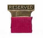 Reserved Seat Signs (Gold Plated)