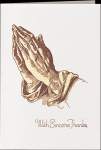 Praying Hands Acknowledgment Card