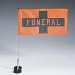Lead Car Magnetic Funeral Flag