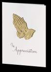 Praying Hands Gold Foil Embossed