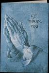 Blue Praying Hands Acknowledgment