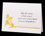 Gold Calla Lily Acknowledgement