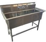 Triple Scrub Sink with Backsplash