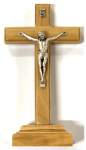 5.5" Standing Olive Wood Crucifix 5.5" Standing Olive Wood Crucifix