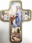 7" Wood Cross - Lourdes 7" Wood Cross - Lourdes