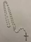 White Glass Bead Rosary (Per Dozen) White Glass Bead Rosary (Per Dozen)