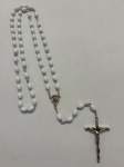 White Quadlink Bead Rosary (Per Dozen) White Quadlink Bead Rosary (Per Dozen)