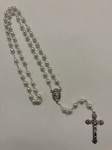 White Round Glass Bead Rosary (Per Dozen) White Round Glass Bead Rosary (Per Dozen)